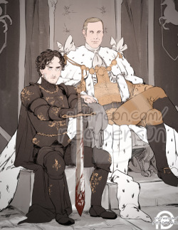 ~Support me on Patreon~A patron requested Hannibal as royalty with Will as his loyal knight~ I used some portraits of kings for reference for Hannibal’s outfit, those little shits really loved their ermine huh