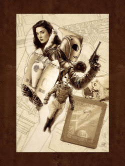 xombiedirge:  The Rocketeer by Paul Shipper / Store / Tumblr / Twitter / Facebook Part of the Righteous Rides…and The Dudes Who Drive Them art show at the Hero Complex Gallery / Facebook. Full info HERE.