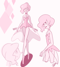 littlebbartblog:  A pink Pearl: by BB/ littlebbartblog Seeing these pearls in this week Steven Bomb and I wanted to get the chance to make my own pearl.  So here’s my pink pearl oc.  I don’t really see her with one of the diamonds but maybe with