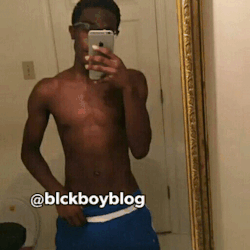 blckboyblog:  Should I post the vid 🤔 @the0fficial.cam  Snapchat @blackboyblog  Yes