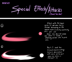 nyaparts: Click me for the brushes used in the tutorial  A few peeps were wondering how I drew attacks in my nuzlocke comic, so I made a quick/kinda sloppy tutorial about it! Tbh it’s just me spamming luminosity and overlay layers haha ;yyy Hope this