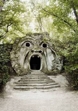 robert-hadley: The mouth of Orcus, the Gardens of Bomarzo. Photo - Andrew Montgomery Source: House &amp; Garden  