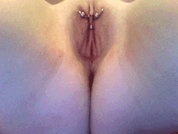 pussymodsgaloreShe has two outer labia piercings with rings, and a VCH piercing with a barbell which she is keen to show you!