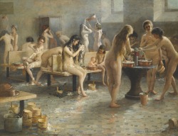 russianbathgirls:Владимир А. Плотников - В бане (1897)