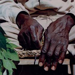 Hands of the Old Straw Weaver,St. Croix, Virgin Islands. 1970.Photography by Fritz Henle