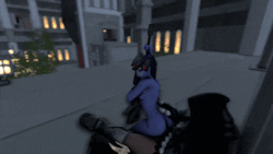aliassfm: Annnnnnnnnnnnnnnnnnnnd after months of nothing, I finally have time to do some work in SFM.   Here’s Widowmaker riding Reaper. Played around with DOF and props this time!   If anyone has any suggestions on how I can get high quality uploads,