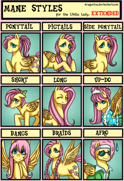 madame-fluttershy:  24 Mane Styles For Fluttershy by *Dragonina  Cuteness. :3