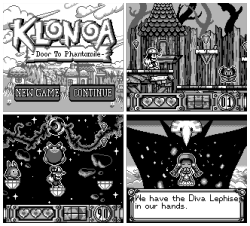gameboydemakes:  It’s been a bit longer than usual but time rolls round that roulette wheel of life, and plumply lands on the tile that reads - time, time for another demake. So here we are!Klonoa Door to Phantomile, a pretty nifty 2.5D game, now 0.5