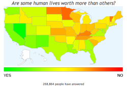 bluntsbeforecunts666:       These maps, created with data from okcupid, show how users of the dating site from different US states answer some very interesting questions. The legends are a bit misleading - the brightest green, for example, just goes
