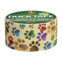 This paw print duct tape is adorable! http://www.duckbrand.com/products/duck-tape/printed-duck-tape/1503 What kind of pet play mummification mischief could we create with this???