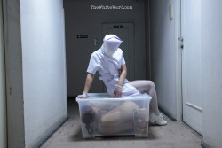 thewhiteward:  “It is important to properly store ones property.” TheWhiteWard -   Patient 005 - Straitjacket Spanking and Masturbation  
