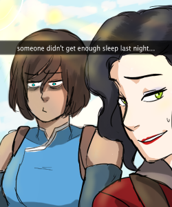 dragonclaws123:I did some korrasami snap chat pics today (based off from beroberos drawings)Korrasami adventure in the spirit world (pt 1? lol)update: i just realized i forgot the ‘time’ thingy that goes on the corners… oh well, i’ll try again