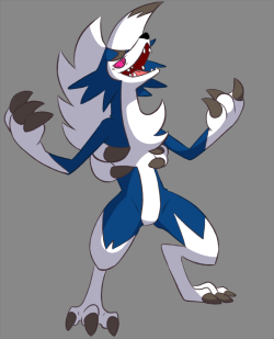 I’ve been rather ill the last weeks so I have not been drawing much! Still, I got Pokemon Moon.. and I had to draw my Shiny Lycanroc :)