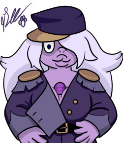 Gems in the 1800′s - Amethyst. Her soldier outfit is radical. I hope we get a Gems throughout history episode. Garnet uppercutting a shark is only the tip of the iceberg.