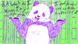 I got a request to draw a Panda Bear, and so I did.  As I did I was think of those silly word, and then I remember where I heard it from.  Have any of you seen &ldquo;Kiss Kiss Bang Bang&rdquo;?