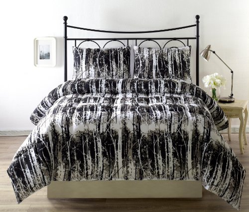 Black queen size comforter set