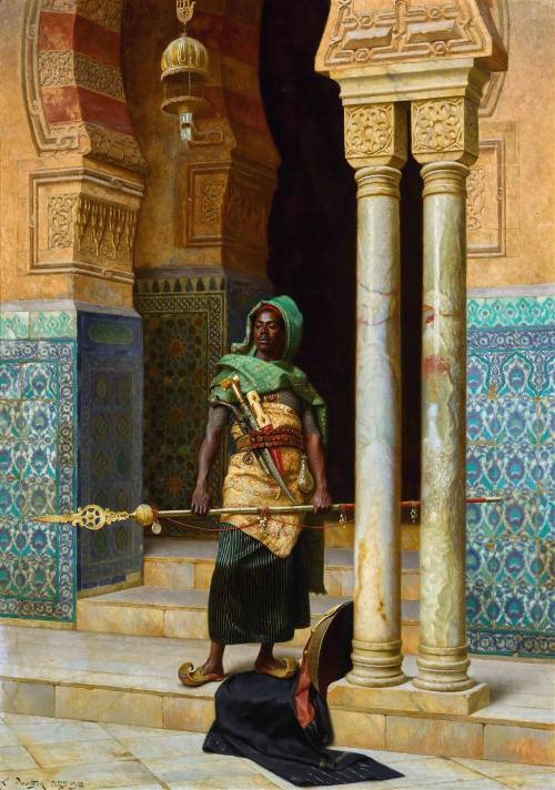 manfrommars2049:The Nubian Guard (1902) Ludwig Deutsch [1264 x 1800] via ArtPorn
