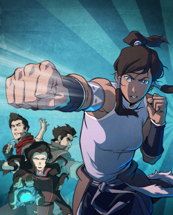 bryankonietzko:  Here is the cover art for the Legend of Korra Book 1 DVD/Blu-Ray that Ryu Ki Hyun drew and I colored. It will be released on July 16th, 2013. Here’s a link to an IGN article with more info. 