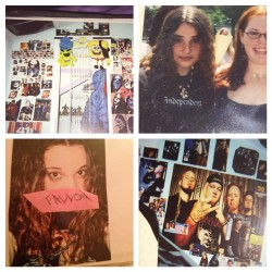 Can we just agree I was the most nu metal 13 year old diva around? From that limp bizkit jacket to the posters to looking like I was in Kittie, I was really hot. Boys, don&rsquo;t all try to hit it up at once. #tbt #numetal #kittie #pacsun #teenager