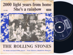 classicwaxxx:  The Rolling Stones “2000 Light Years From Home” / “She’s A Rainbow” Single - Decca Records, Denmark (1967).