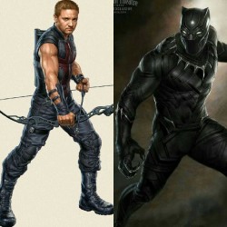 tatalla:  umbertogonzalez HOT RUMOR! In #CAPTAINAMERICA #CIVILWAR, #Hawkeye has a huge fight against #BlackPanther! Who do you have as the winner? I got T'Challa because as Wesley Snipes once famously said, “Always bet on black!” 
