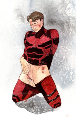 aphrodisiac beans  said:A nsfw watercolor commission I did for patster223. I was so happy to finally paint Matt Murdock’s cute face and his cute uhm;; entire self ;;sweats;;Thanks so much for commissioning me!! 8^))http://transeroticart.tumblr.com