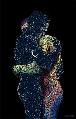 dwnsy:  Our world between you and IJames R Eads Illustration