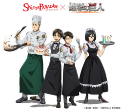 snknews: Official Art Collection: SnK x Sweets Paradise Visuals  November 2015 to January 2016: Chefs &amp; Waiters June 2017 to September 2017: Sailors September 2018 to November 2018: Japanese Apparel Related News: Collections || Photos: Official Art