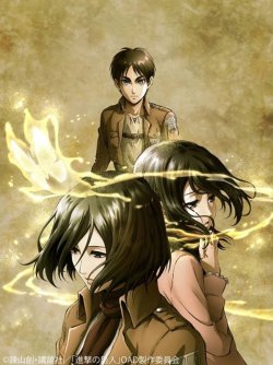 snknews: Lost Girls OVA Vol. 3 Illustration by WIT Studio A preview of Lost Girls OVA Vol. 3 (”Lost in the Cruel World”)′s visual with Eren and Mikasa has been revealed! The final DVD will be a supplement to SnK tankobon Vol. 26′s Limited Edition,