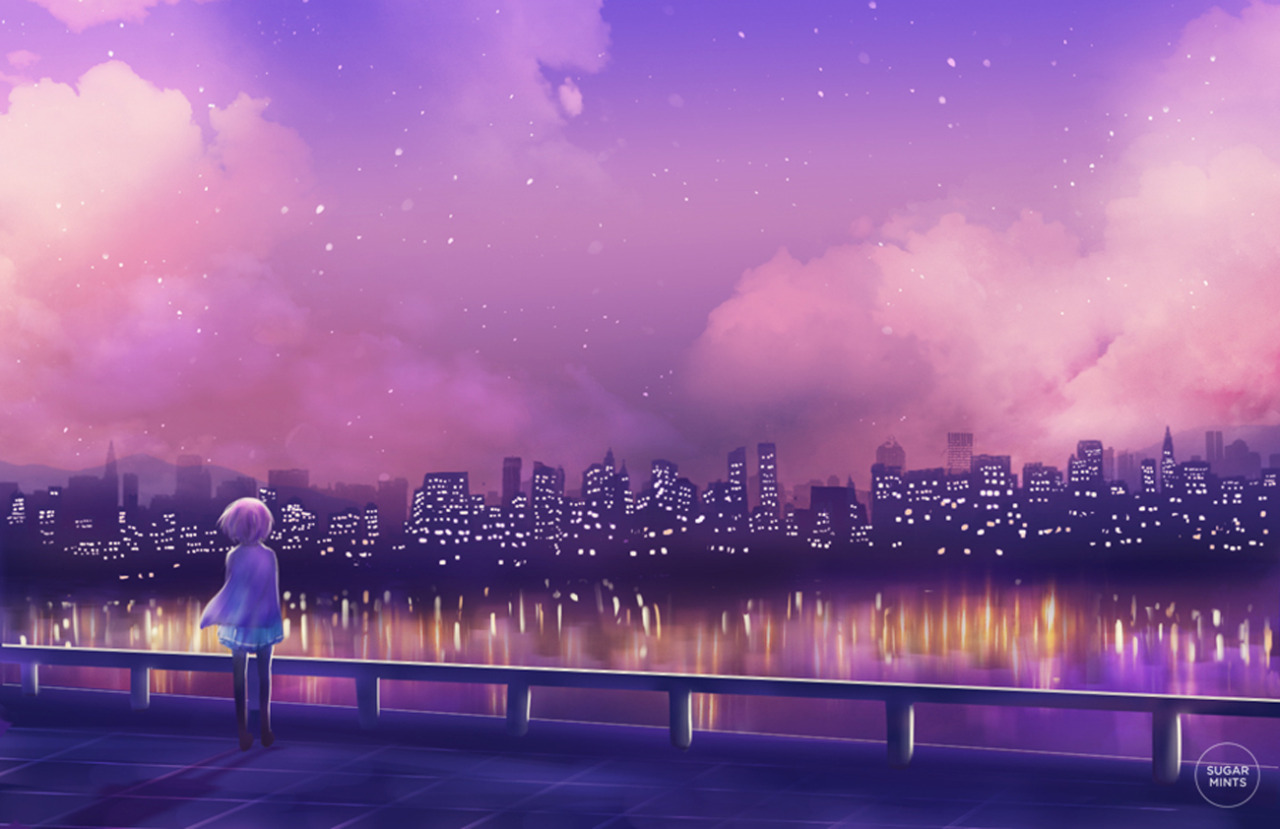 Anime scenery backgrounds cities