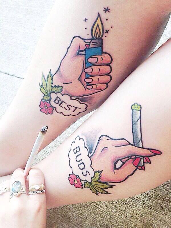 Stoner girls with tattoos