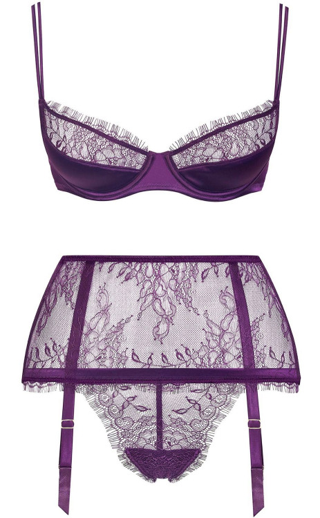 martysimone:  Maison Close | Villa Satine • in purple eyelash lace + satin