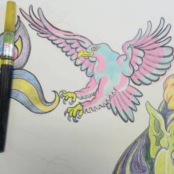 Cotton Candy bird, cotton candy everything! Ka-kawww!! #ink #birds #flash #drawing #art  (at Empire Tattoo Quincy)