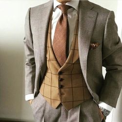 mydapperself:  Pure class and style… @the_71st killing it with this combo. What are your thoughts?  #suit #vest #pocketsquare #dapper #waistcoat #meninsuits #inspiration #elegant #trends #menswear #fashion #stylecoach #suitandtie #mydapperself #tie