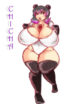sweetchichablog:  Hi People!!!  Here is my re-design of My Oc Dani.. but I changed her name to CHICHA  (Cute Hugs Inocent  Chubby Hungry Adorable)  She looking really good😀😍