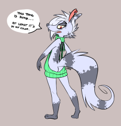 lilhooty: One dumb sweater, enjoy~ Also hey look at that, some art 