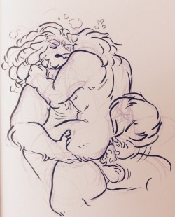 fluffyboobs:  Just Tidus and Ursa bonding ❤️ Ursa belongs to @veryursaminor