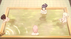 :  the girls bath vs the boys bath   