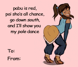 iahfy:   happy vday from the avatar with the fattest booty beautiful poem by mikaturnsup art by me, animated by owlerart 