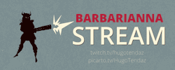 Streaming on     Picarto and Twitch   Doing Kung Fury fan art with Plebs, fellow Newgrounder. Join to see Barbarianna process and to hang out.