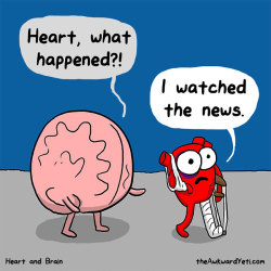 primacdonaldsgurl: boredpanda:    Heart Vs. Brain: Funny Webcomic Shows Constant Battle Between Our Intellect And Emotions    HEART AND BRAIN IS OFFICIALLY MY OTP 