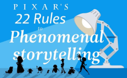 mickeyandcompany:  Pixar’s 22 rules to phenomenal storytelling (click in the pictures to zoom) 