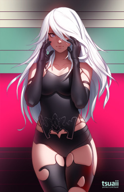 tsuaii: An illustration of A2 from the game NieR: Automata!