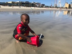 The kids&rsquo; first time at a beach. Been bugging me about going to the beach for a year now, we finally at one. I never been to Myrtle Beach before, I&rsquo;m loving it here.
