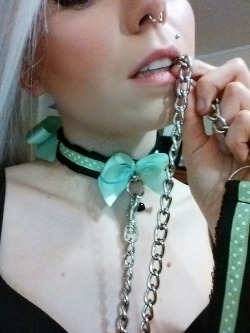tasksforsubsandslaves:  artwodetwo:  My kittensplaypenshop order finally came in the mail today :) Everything is extremely well made, I’m impressed!!The collar fits perfect and you can tell it could take a lot of pulling.The ball gag fits a little loose