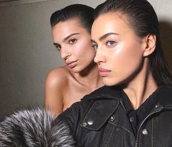 Repost @patmcgrathreal: &lsquo;⚡️⚡️⚡️ @emrata &amp; @irinashayk are serving bare, DEWY DIVINITY backstage at @miumiu FW16.. Accentuate, amplify, and transcend your skin!!! #TurnYourSkinOn&rsquo; 