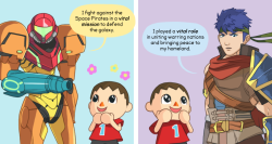finalsmashcomic:  The Simple Life When you’ve been around the Smash characters for so long, it can sometimes make normal life seem rather… mundane. Don’t worry, Villager. You can still change the world, one garbage can at a time! :) Full image version