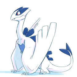 trackalaka:  a pterosaur-esque lugia cause i caught lugia on alpha sapphire yesterday, and ive also been reading a bunch about pterosaurs lately  ¯\_(ツ)_/¯ 