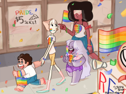 smellynerd:  ttumbleweed:Beach City Pride 2k14!!I’m really proud of this one, I hope you guys like it!   im sorry but every time i see this all i can think about how pizza is five dollars a slice in beach city like yes im obviously all about being gay