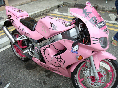 Pink motorcycle